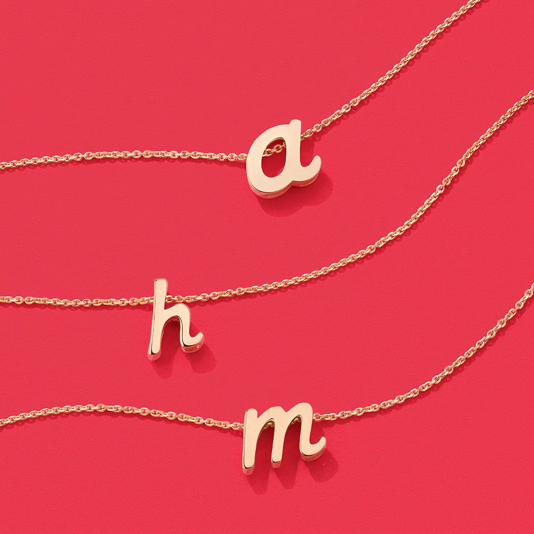 Initial Necklace in 9ct Yellow Gold