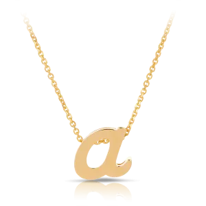 Initial Necklace in 9ct Yellow Gold