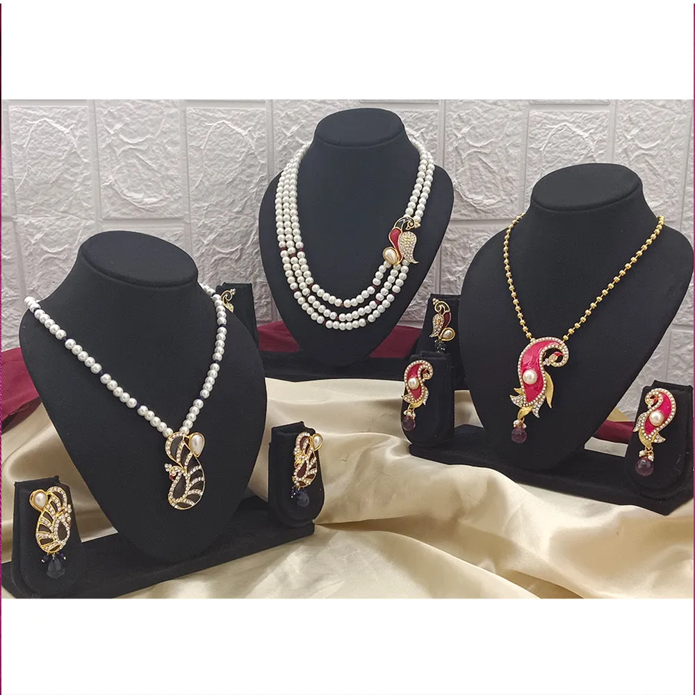 JewelMaze Set Of 3 Necklace Combo