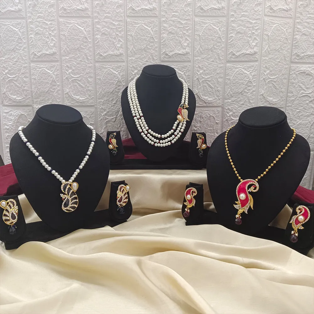 JewelMaze Set Of 3 Necklace Combo