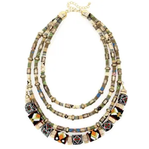 Latest Women Multi layers Statement Necklace Boho Style Choker Chains Ball Handmade Collar Maxi Necklaces & Pendants Big Jewelry