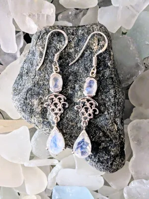 Moonstone Waterfall Earrings