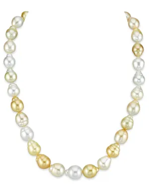 Multicolor South Sea Baroque Pearl Necklace, 9.0-11.0mm