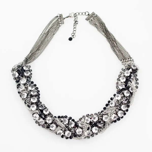 Multiple-Strand Rhinestone Necklace