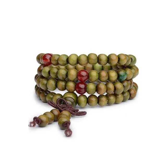 Natural Sandalwood Buddhist Meditation Bracelet