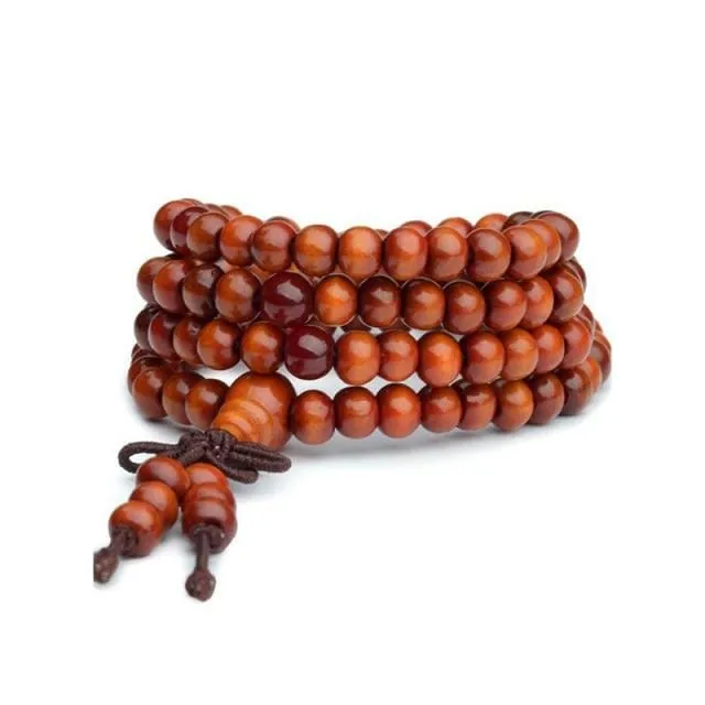 Natural Sandalwood Buddhist Meditation Bracelet