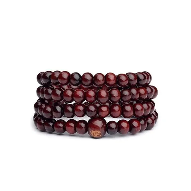 Natural Sandalwood Buddhist Meditation Bracelet