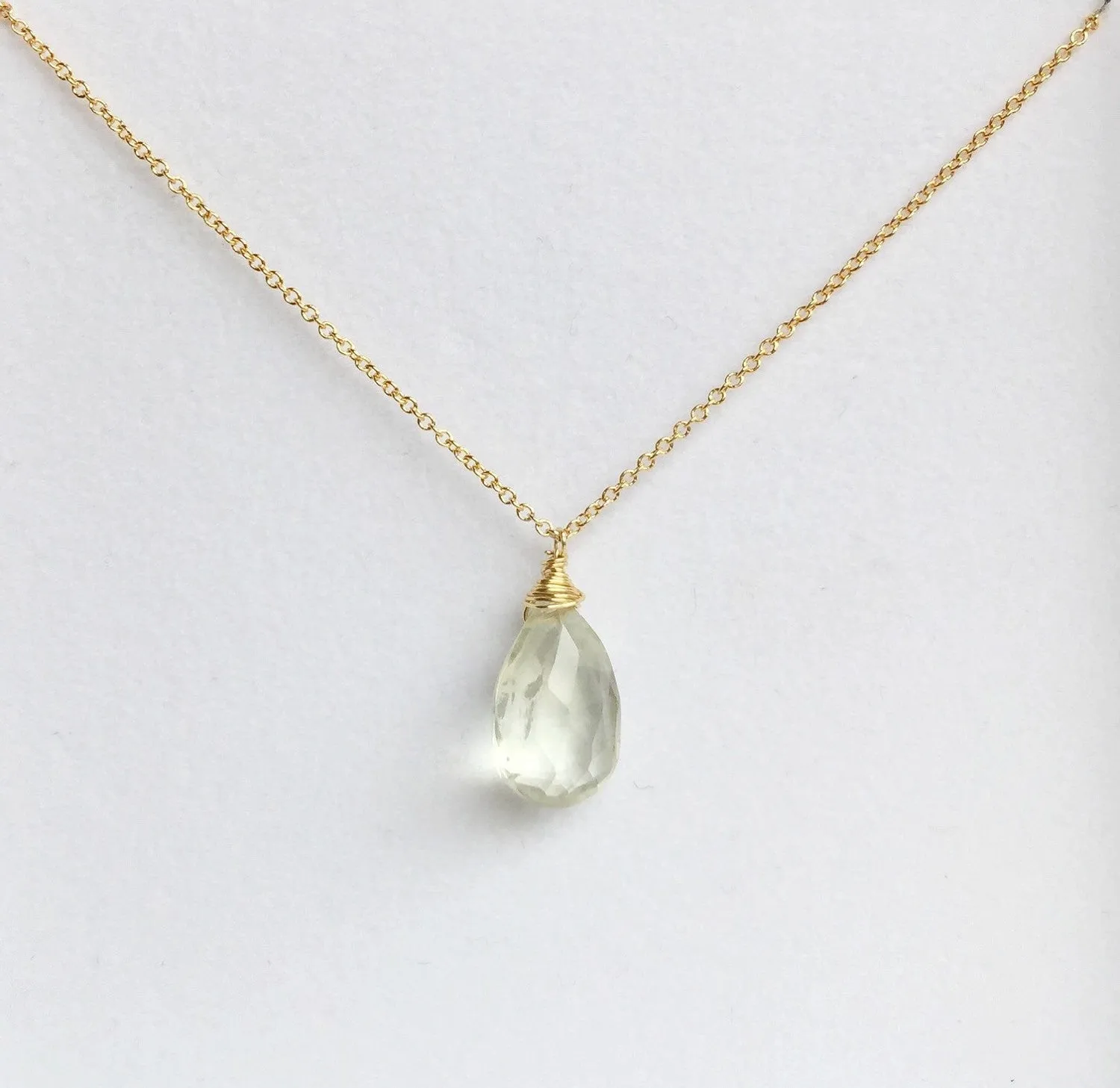 Necklace Yazmin - Green Amethyst  (N197)