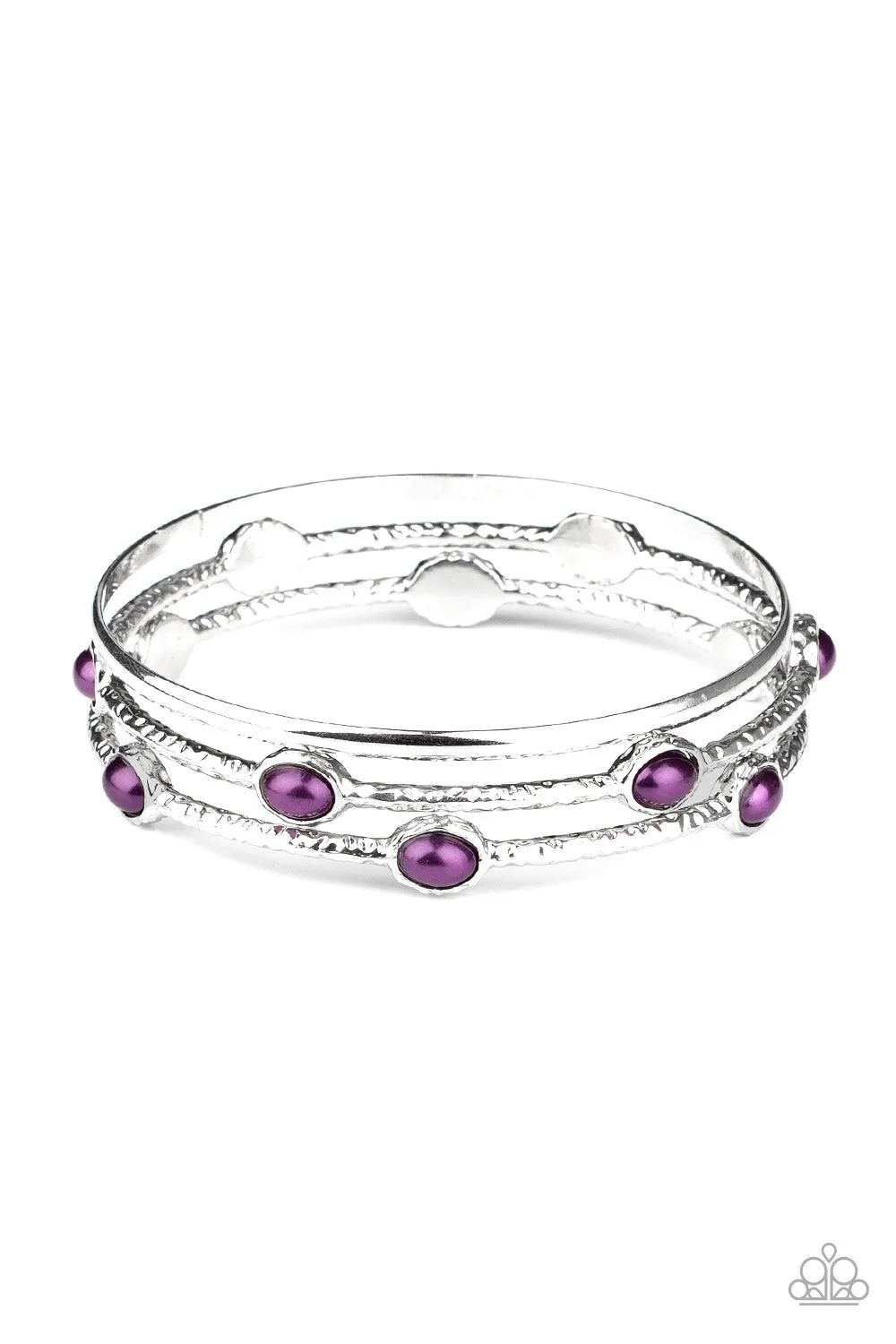 Open Door Jewelry - Bangle Belle - Purple Bracelet - Paparazzi Accessories