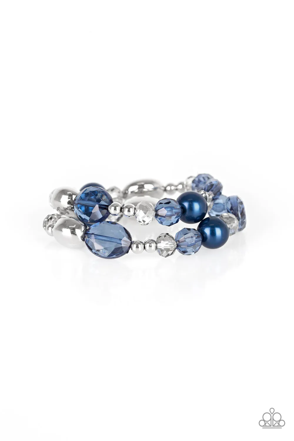 Open Door Jewelry - Downtown Dazzle - Blue Bracelet - Paparazzi Accessories