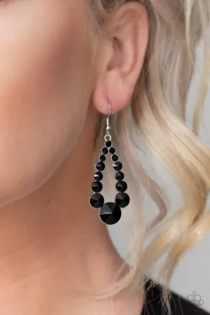 Paparazzi Earring ~ Here GLOWS Nothing! - Black