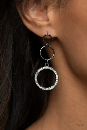 Paparazzi Earring ~ Rule-Breaking Radiance - Black