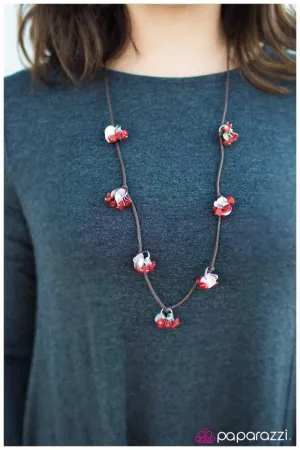 Paparazzi Necklace ~ Positively Paleo - Red