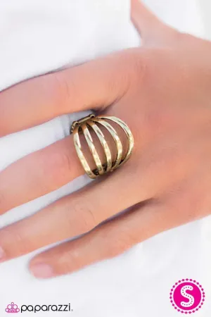 Paparazzi Ring ~ Bend in the Wind - Brass