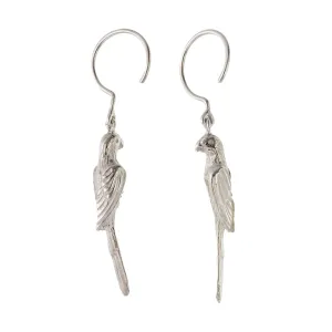 PARROT HOOK EARRINGS - SILVER