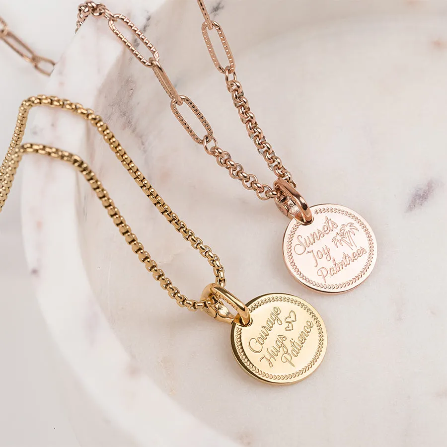 Passion necklace rosé gold