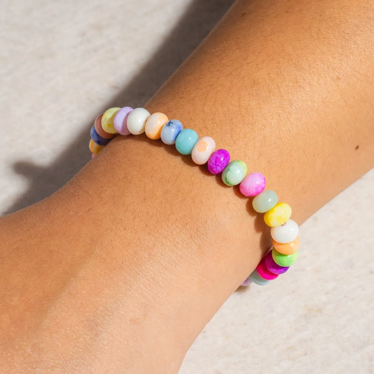 Pastel Candy Opal Beaded Bracelet