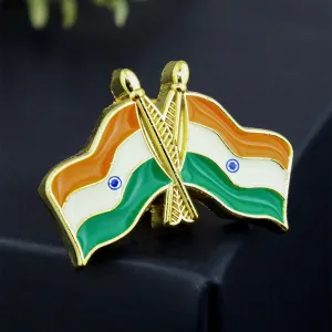 Peluche National Flag Tricolor Lapel Pin For Men