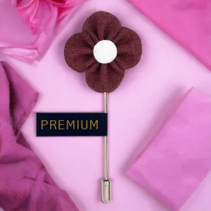 Peluche The Four Petal Flower Purple Brooch Lapel Pin