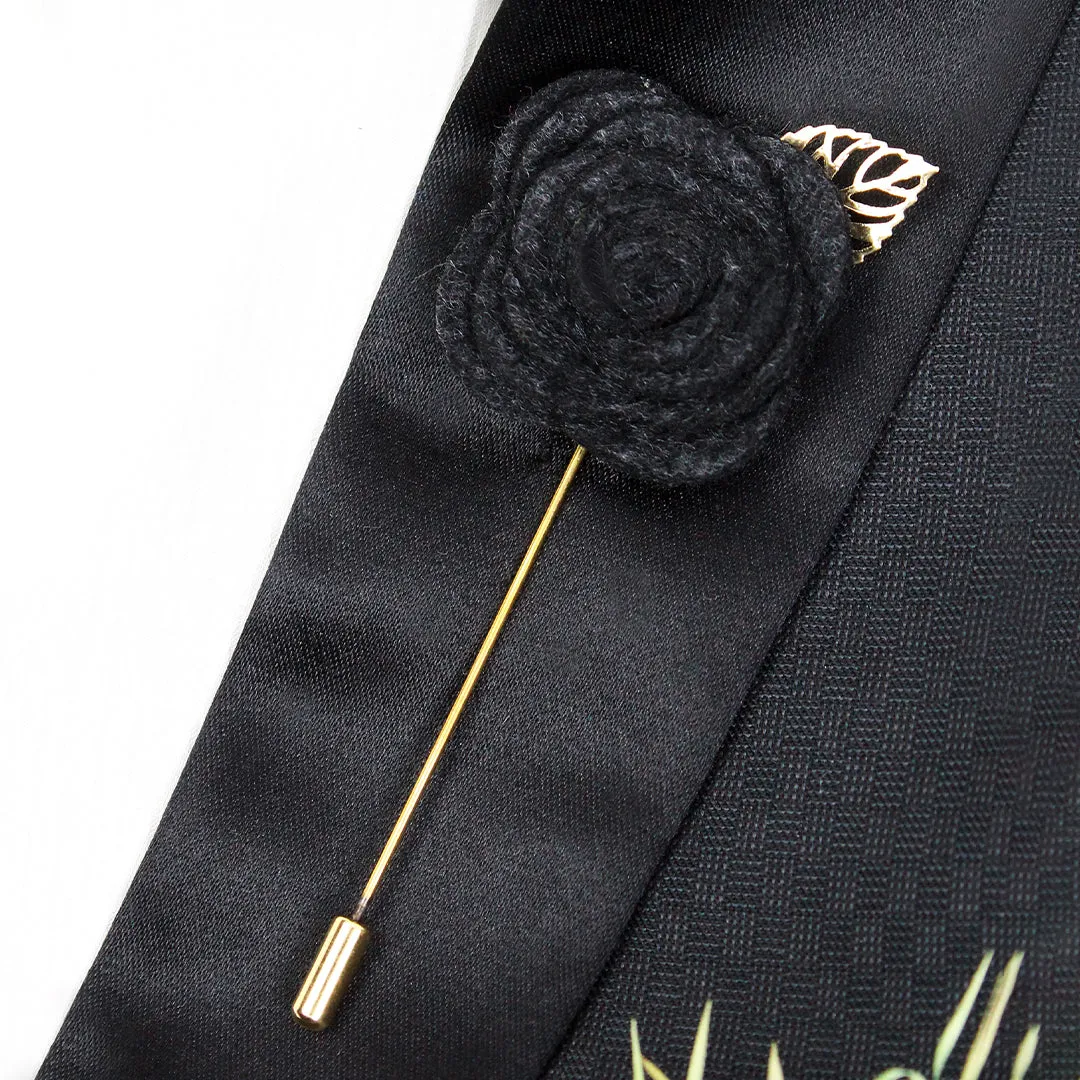 Peluche The Prince Charming Dark Grey Brooch Lapel Pin