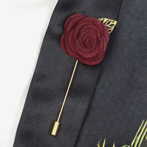 Peluche The Prince Charming Maroon Brooch Lapel Pin