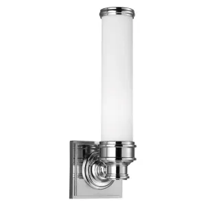 Polished Chrome Short IP44 Bathroom Wall Light