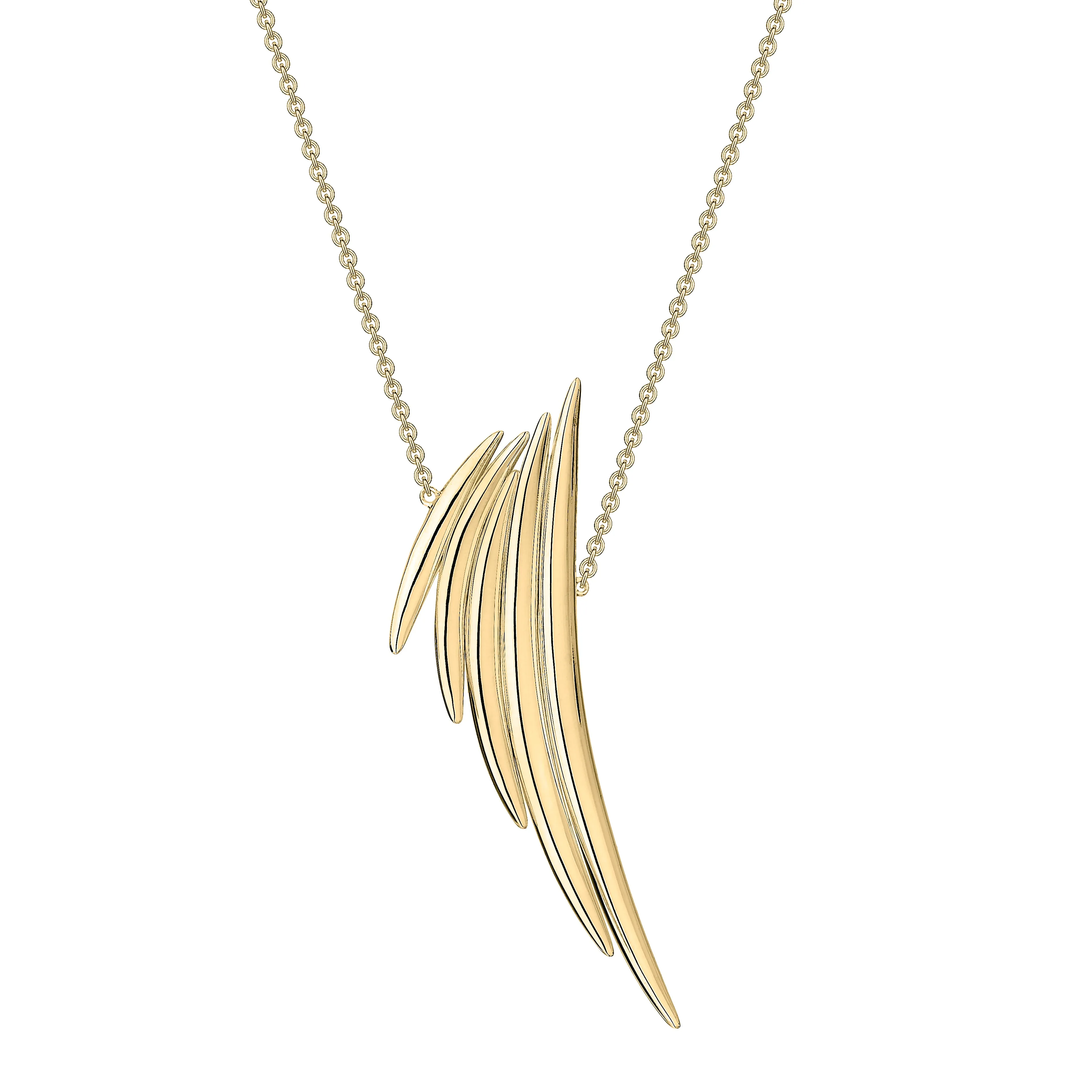 Quill Drop Pendant - Yellow Gold Vermeil