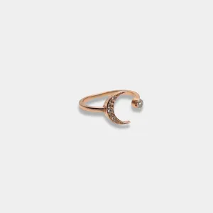 Rose Gold Mystic Moonstone Ring