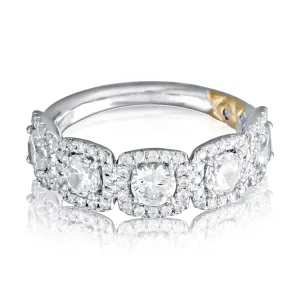 Round Halo Diamond Band