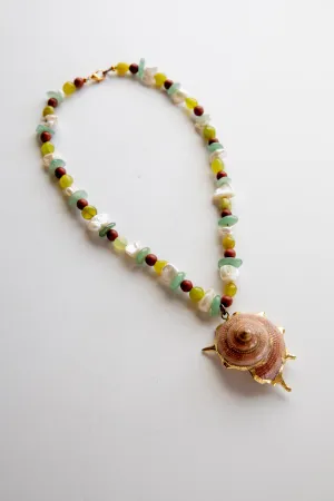 Sea Moss Shell Necklace