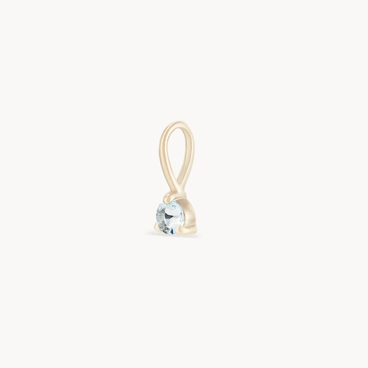 serendipity march birthstone charm - 10k yellow gold charm, aquamarine