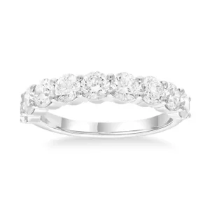 Single Row Dress Ring with 2.00ct of Laboratory Grown Diamond in Sterling Silver and Platinum