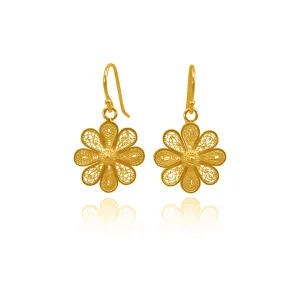 STARBURST GOLD SMALL EARRINGS FILIGREE