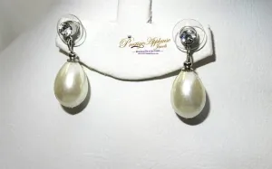 Sterling Silver Pearl and Stud Earrings For Women/Bridal jewellery