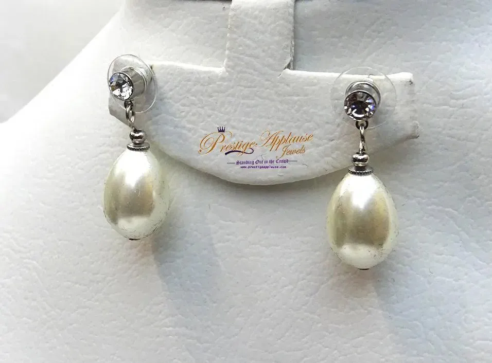 Sterling Silver Pearl and Stud Earrings For Women/Bridal jewellery