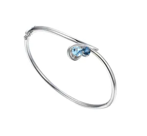 Sterling Silver Swoosh Bangle