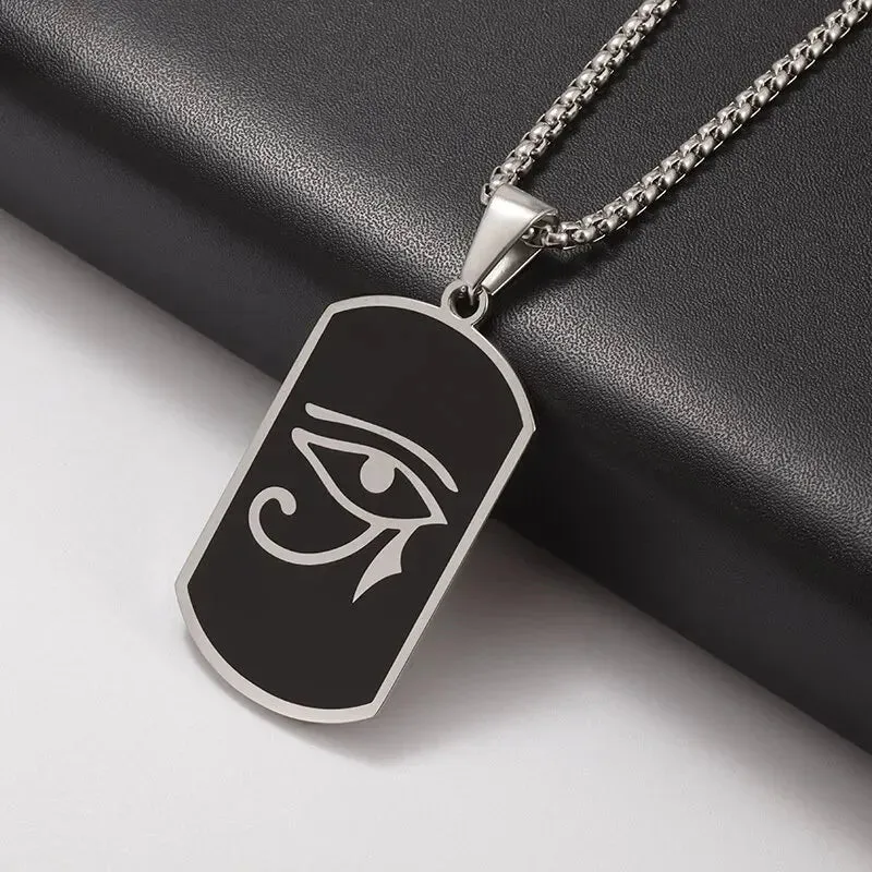 Stylish Pendants with an Ancient Egyptian-Inspired Eye of Horus Design, Offering Protection and Spiritual Significance for Men and Women