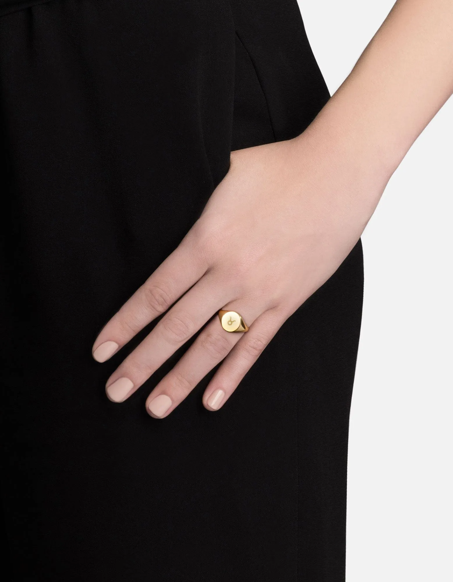 Taurus Astro Signet Ring, 14k Gold