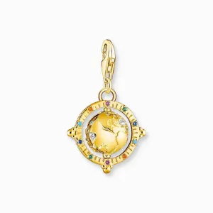 Thomas Sabo Charm Pendant - Colourful Globe - Gold Plated