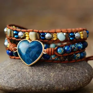 Vintage Heart Apatite Bracelets