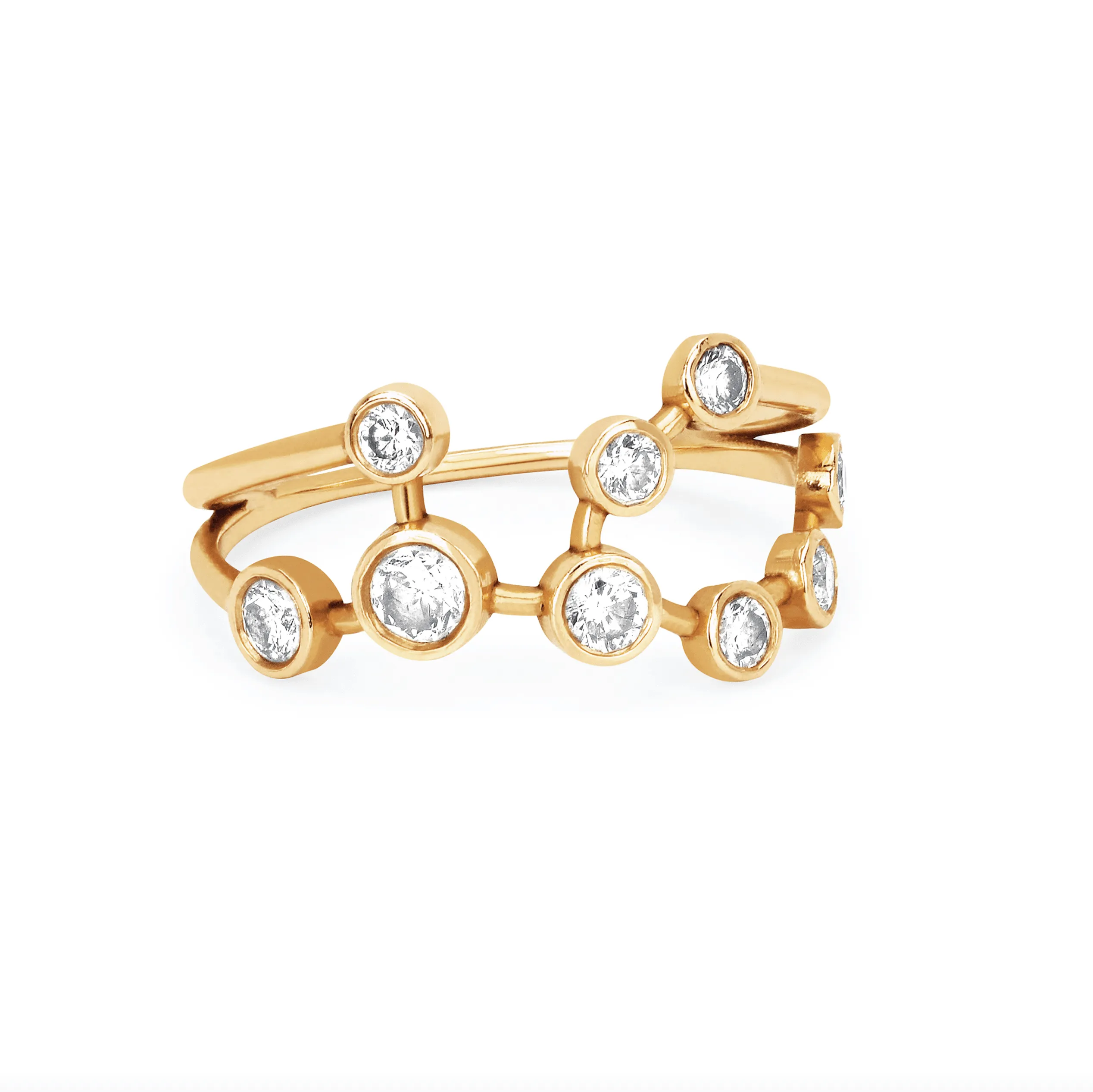 Virgo Diamond Constellation Ring